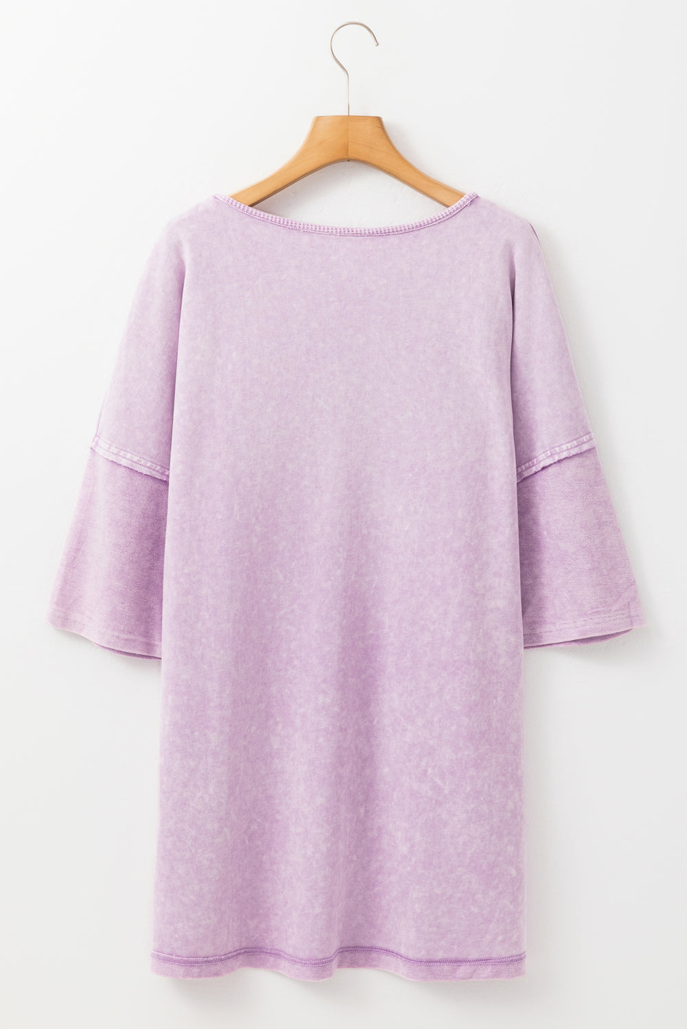 Mineral Wash Drop Sleeve Patchwork Plus Tee — More Colors