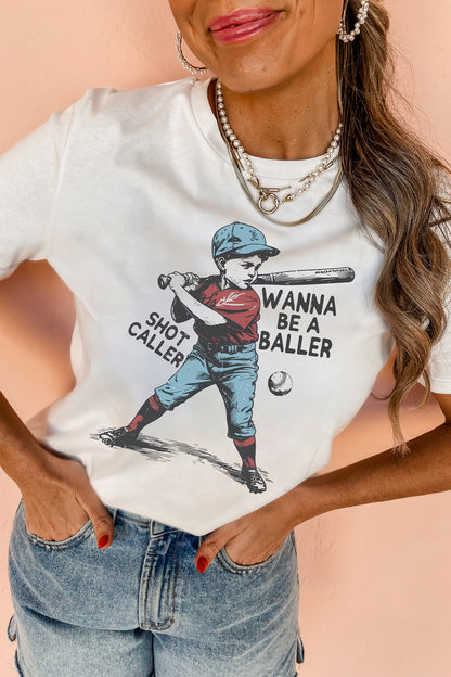 White Shot Caller Tee