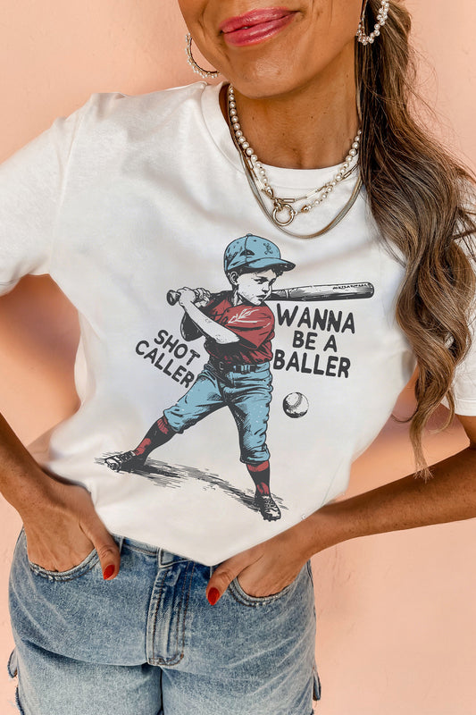 White Shot Caller Tee