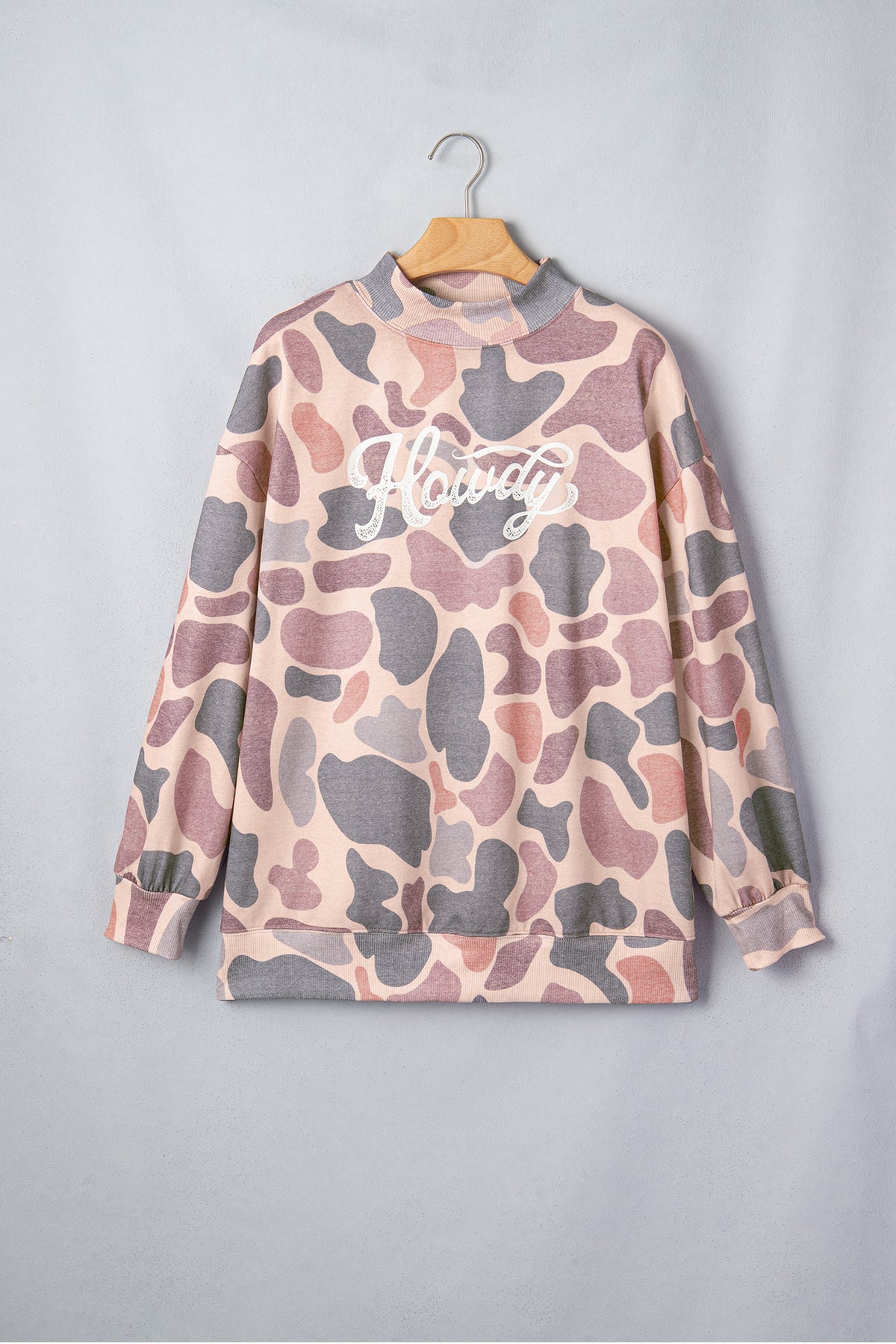 Camo Print Howdy Pullover