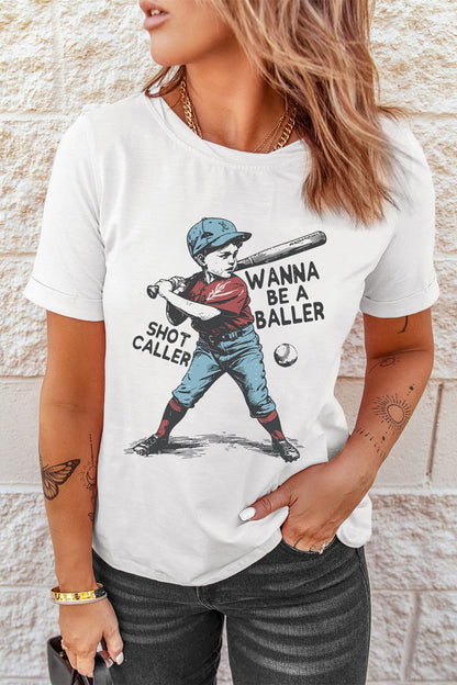 White Shot Caller Tee