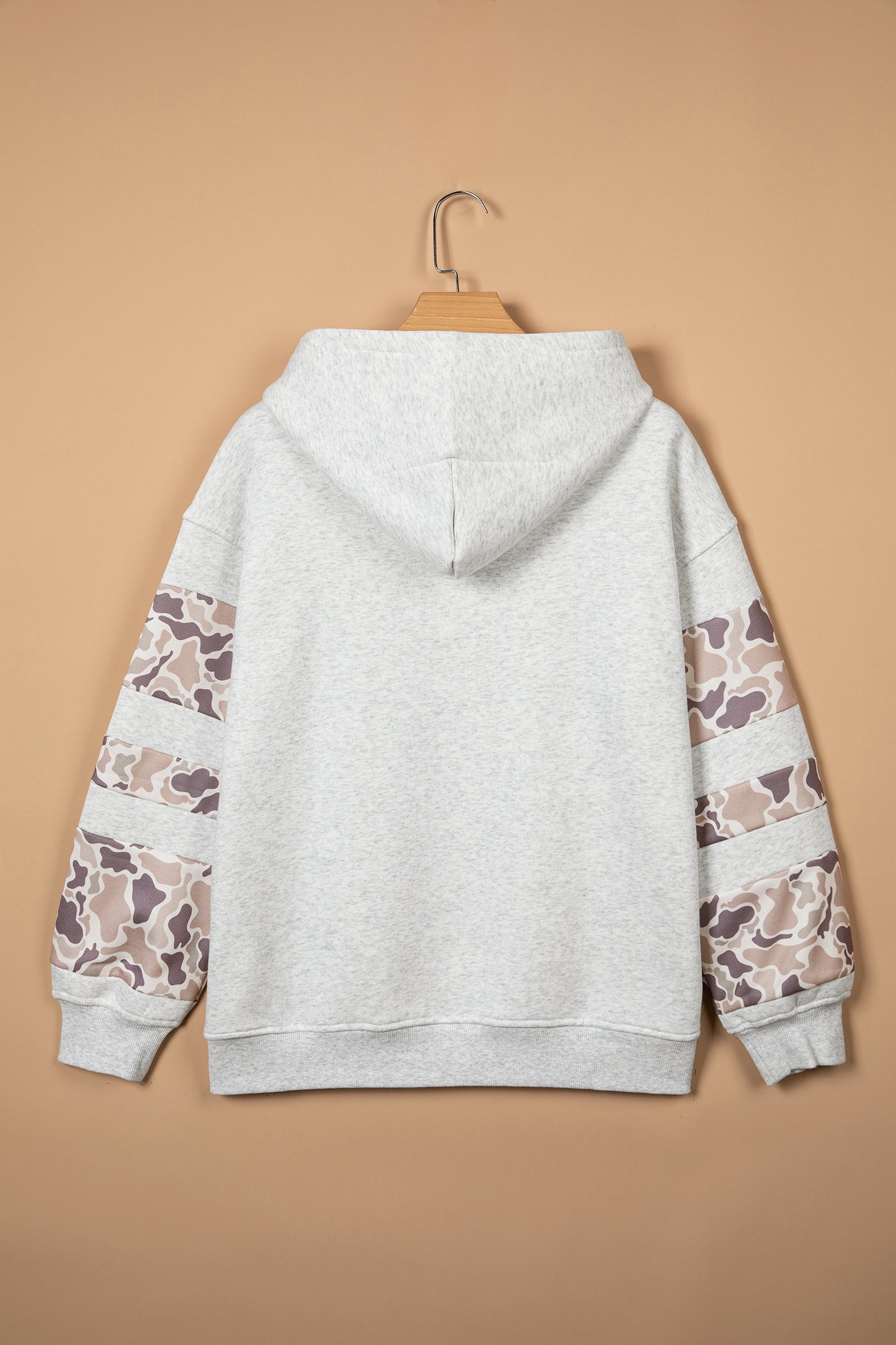 Light Grey Patchwork Camo Hoodie