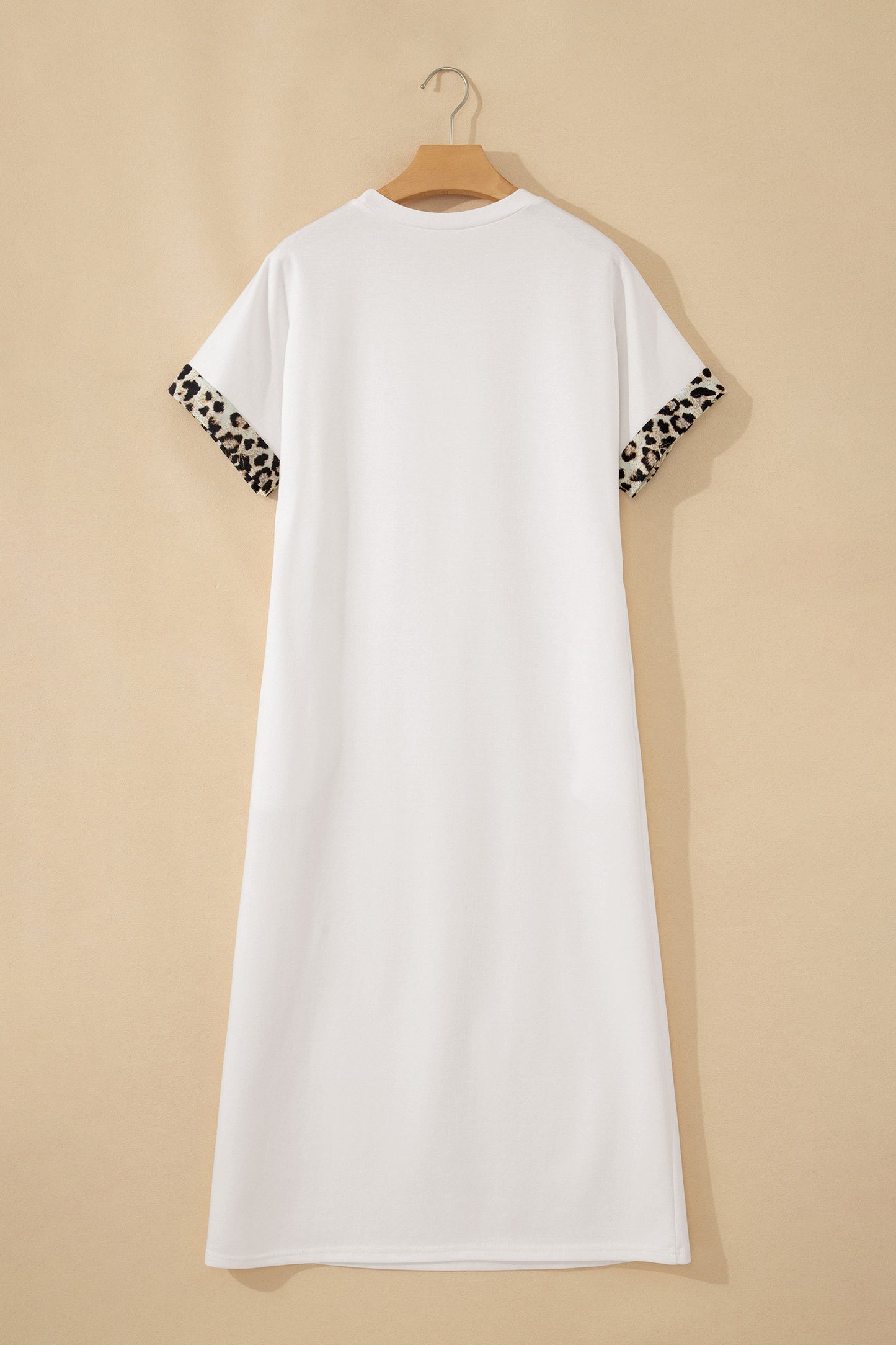 Leopard Bow Short Sleeve T Shirt Dress— More Colors