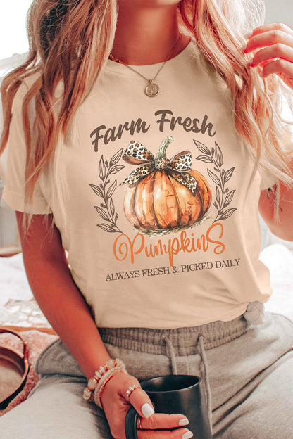 Khaki Farm Fresh Pumpkin Tee