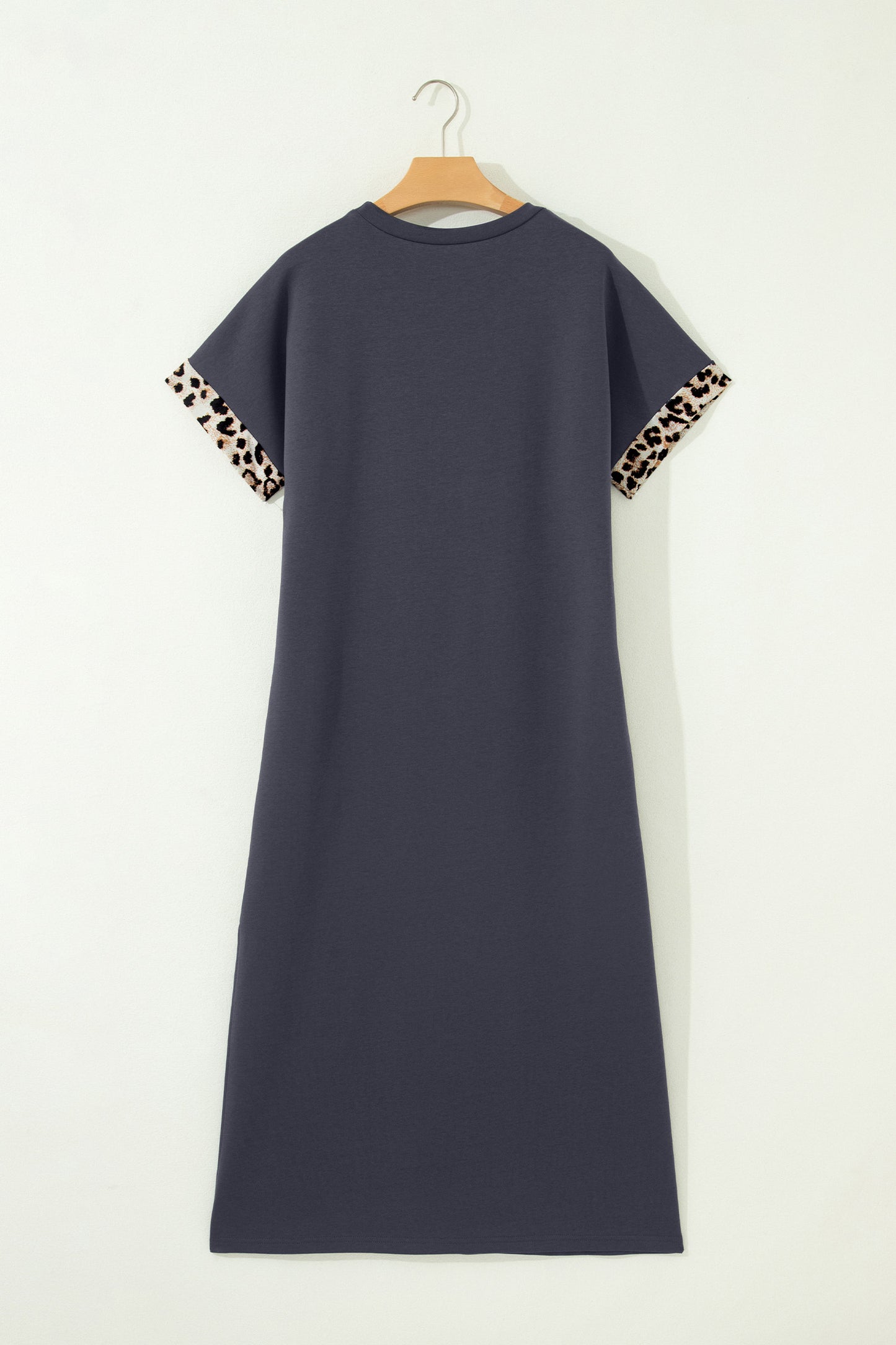 Leopard Bow Short Sleeve T Shirt Dress— More Colors