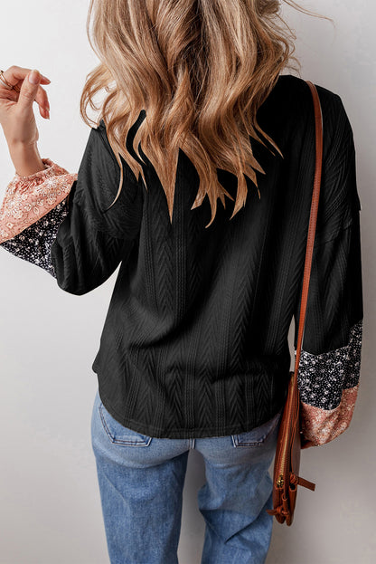 Floral Patchwork Blouse — More Colors