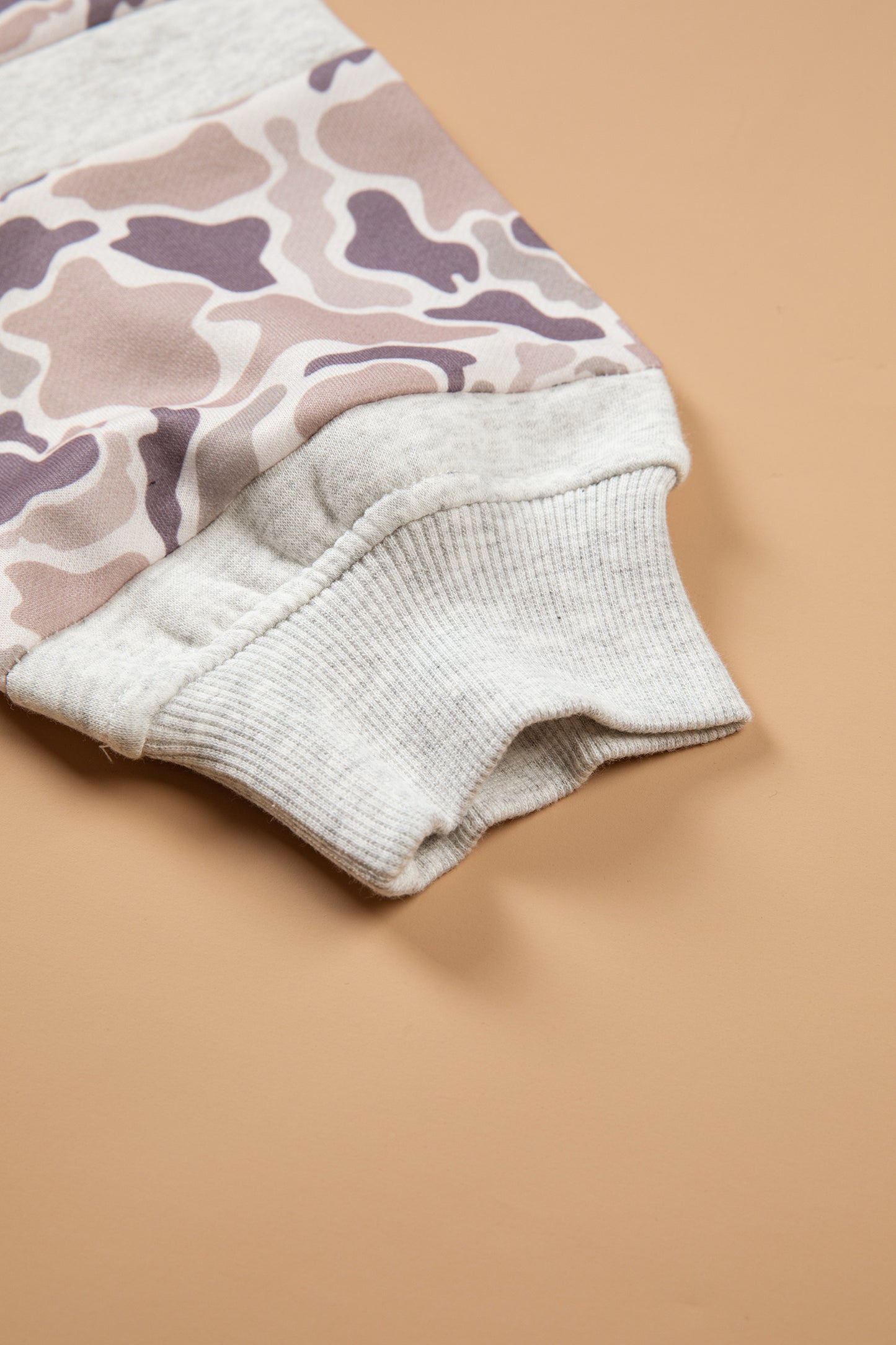 Light Grey Patchwork Camo Hoodie
