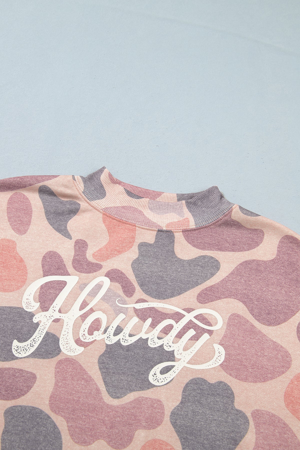 Camo Print Howdy Pullover