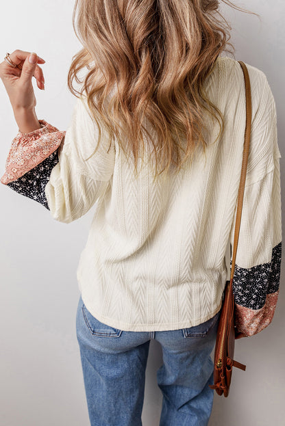 Floral Patchwork Blouse — More Colors